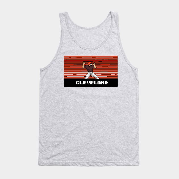 8-Bit Quarterback - Cleveland Tank Top by The Pixel League